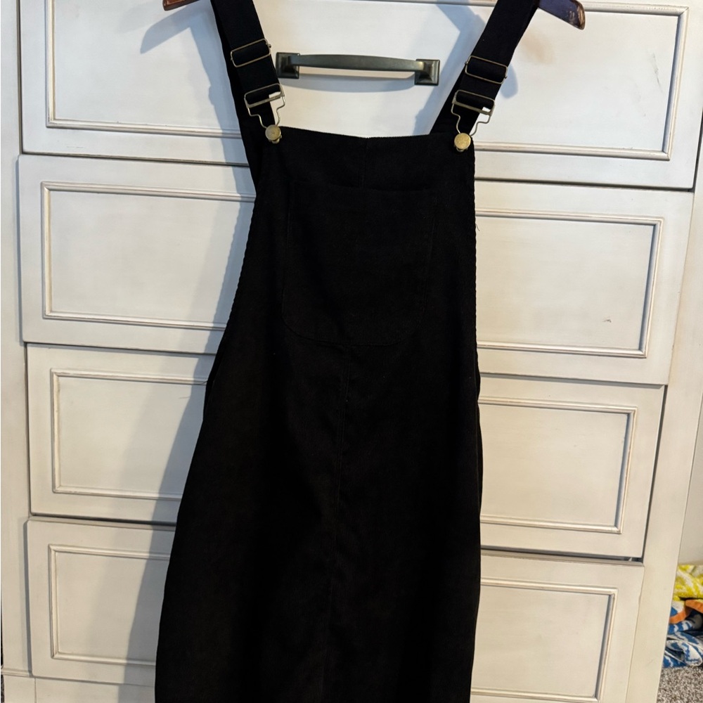 Black Corduroy Overalls